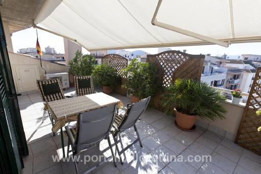 Weitere Ansicht der Dachterrasse