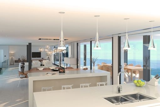 Projekt für eine groÃe moderne villa mit meerblick in costa d'en ... Moderne villa beispiele