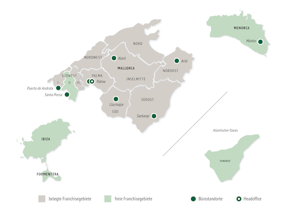 Franchisegebiete auf Mallorca