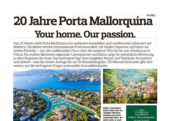Jubiläum – 20 Jahre Porta Mallorquina!