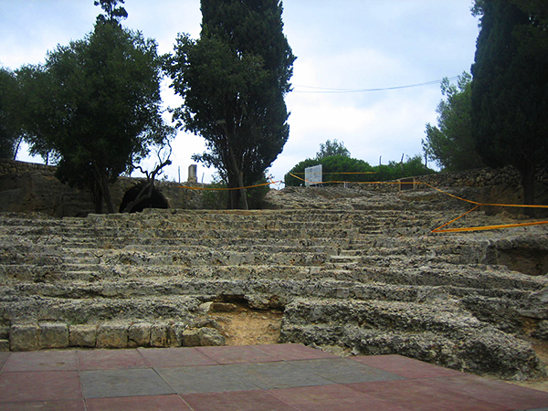 Blick auf das Amphitheaters in Alcudia