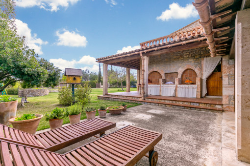 Zweite Terrasse zum Sonnen