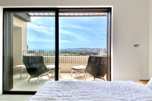 Blick auf den Balkon