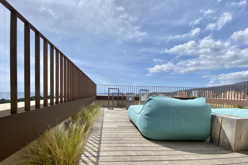 Ansicht der Dachterrasse