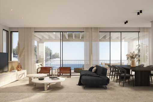 Render Wohn-und Essbereich