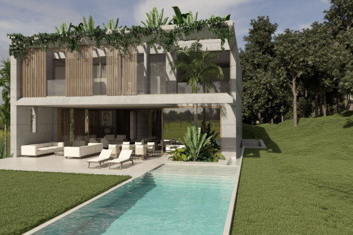 Sensationelles Baugrundstück mit Lizenz und Projekt für eine atemberaubende Villa Nähe Golf Bendinat