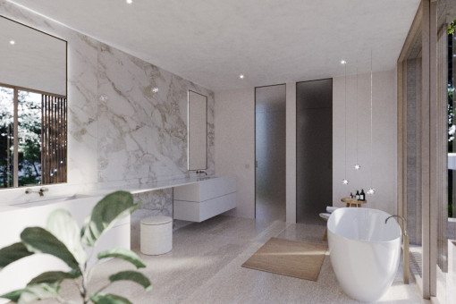Badezimmer im minimalistischen Design