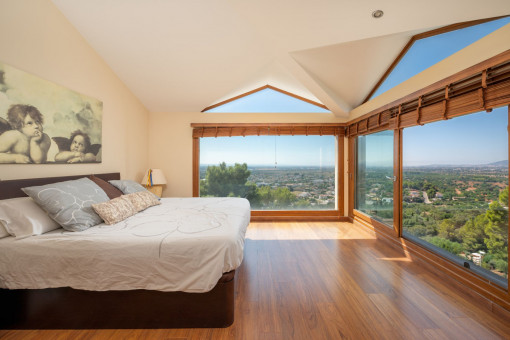 Schlafzimmer mit einmaligem Ausblick