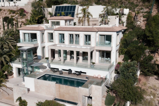 Luxusvilla mit Südausrichtung und außergewöhnlichem Meerblick in Son Vida