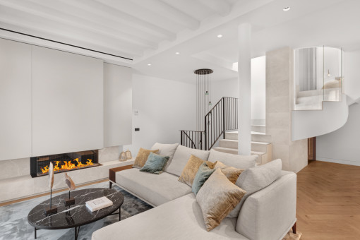 Wohnbereich mit kamin