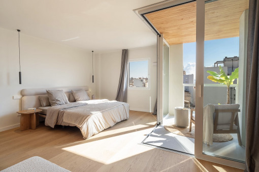 Hauptschlafzimmer mit privater Terrasse