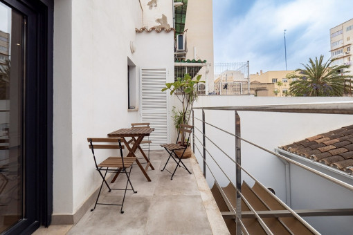 Balkon auf der Wohnebene