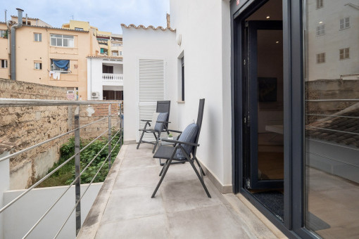 Balkon auf der Wohnebene