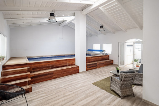 Gemeinschafts Spa mit Indoor-Pool und Sauna