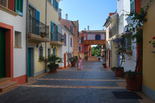 Straßenbild in Gated Community