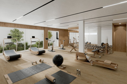 Fitnessraum mit Sauna