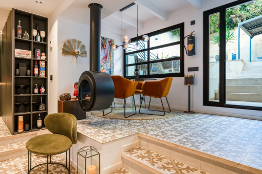 Blick vom Wohnbereich