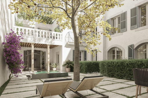 Elegante Neubau-Maisonette in der Altstadt von Palma mit privatem Garten und Terrasse