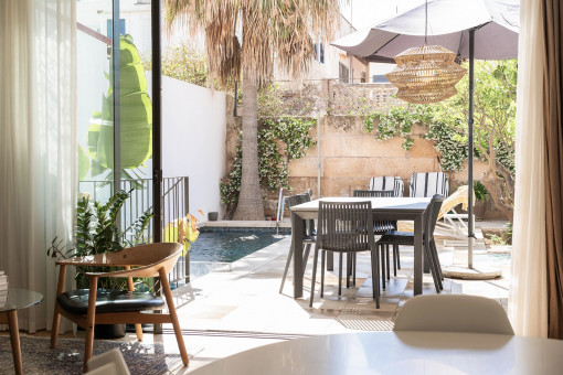 Blick vom Wohnbereich