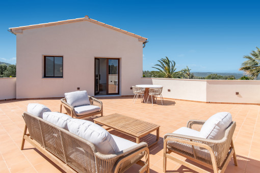 Private Terrasse der Master-Suite