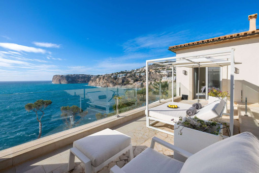 Obere Terrasse mit Panoramablick 