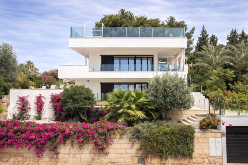 Villa mit Meerblick, Pool und Gästeapartment in San Agustí - verfügbar Juli und August