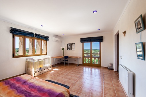 Schlafzimmer mit Heizung