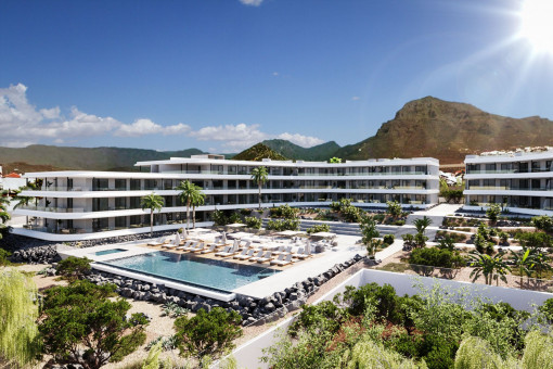 Schöne Wohnung mit zwei Schlafzimmern und spektakulärer Aussicht in El Madroñal, Costa Adeje