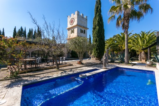 Ehemaliges Ayurveda Finca-Anwesen mit Gästehäusern, Pool und fantastischem Weitblick nahe Montuiri