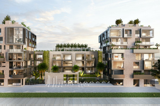 Außenansicht des Neubaukomplexes