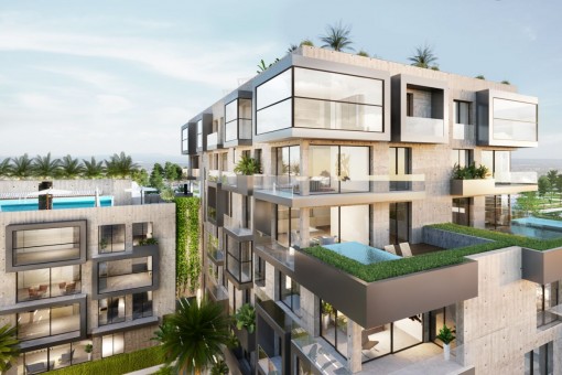Modernes 3 SZ Neubau Apartment mit Terrasse in luxuriöser Wohnanlage in in Nou Llevant nahe Palma