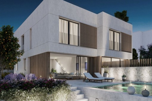 Neues elegantes Designerhaus mit Garten, Pool und Dachterrasse in San Agustin