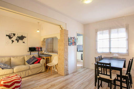 Gemütliche Wohnung mit Balkon und Zentralheizung in ruhiger Lage in Palmas beliebtem Viertel Camp d´En Serralta zur Langzeitmiete