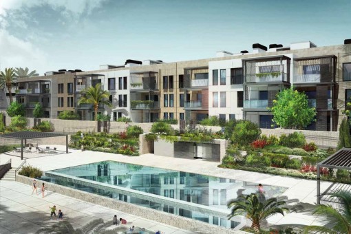 Hochwertige Neubauwohnung mit Garten in ruhiger Gegend und Golfplatznähe in Son Vida