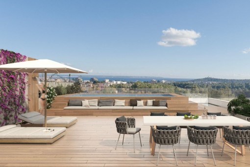 Luxuriöses 3 SZ Penthouse mit Dachterrasse und Südausrichtung nahe Golfplatz Son Quint in Son Rapinya
