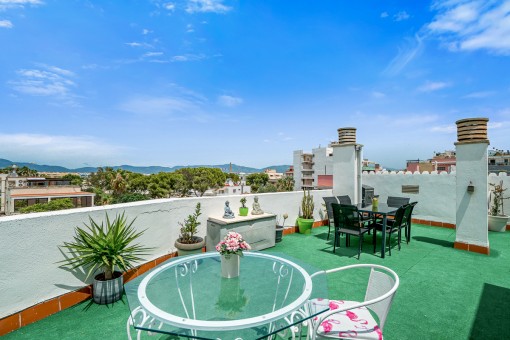 Penthouse mit schöner Aussicht in Ciudad Jardín, Palma