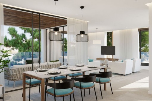 Neubau Wohnung im ersten Stockwerk in einer schönen Anlage in Son Armadams