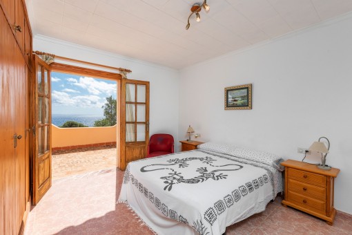 Schlafzimmer mit Meerblick-Terrasse