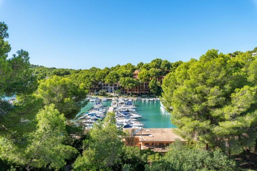 Modernes Penthouse mit romantischen Blick auf den Hafen von Santa Ponsa
