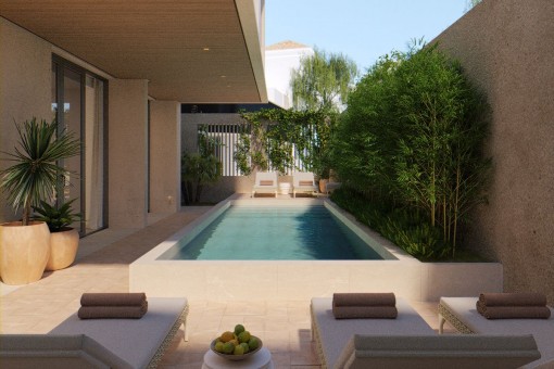Neubau Erdgeschoss Apartment mit großer Terrasse in Hafennähe von Palma