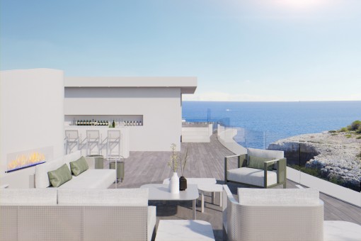 Sonnige Terrasse