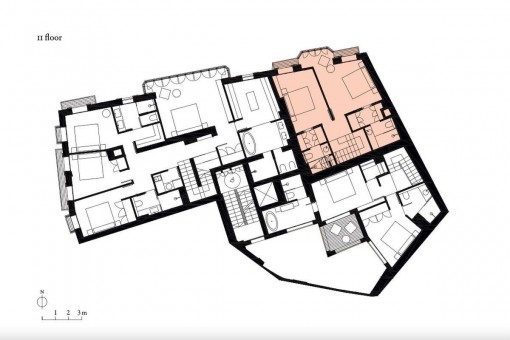 Bauzeichnung der Wohnung