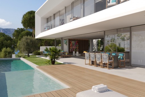 Luxuriöse Neubau Villa mit direktem Zugang zum Hafen von Santa Ponsa