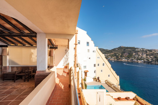 Terrasse und Meerblick
