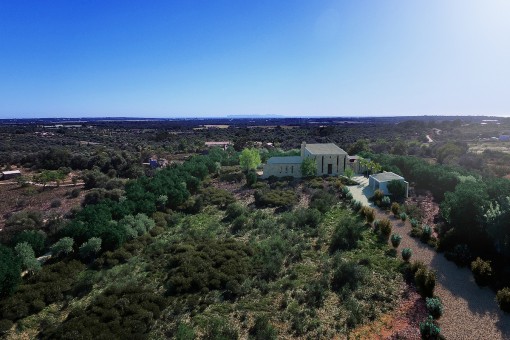 Die Finca aus der Vogelperspektive