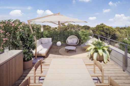 Fantastische, sonnige Dachterrasse zum Entspannen