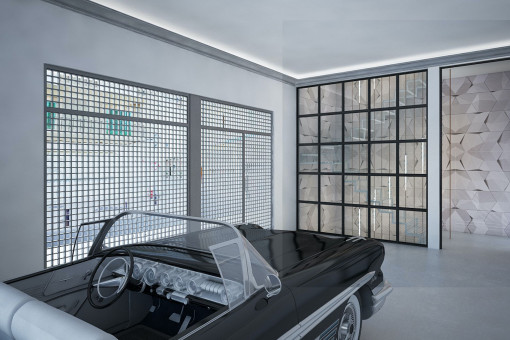 Große, geräumige Garage