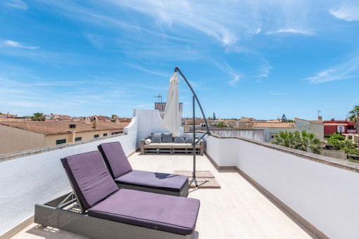 Sonnige Dachterrasse