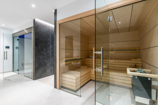 Ansicht der Sauna