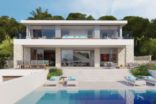 Designervilla im Bau mit spektakulärem Meerblick in Costa d'en Blanes